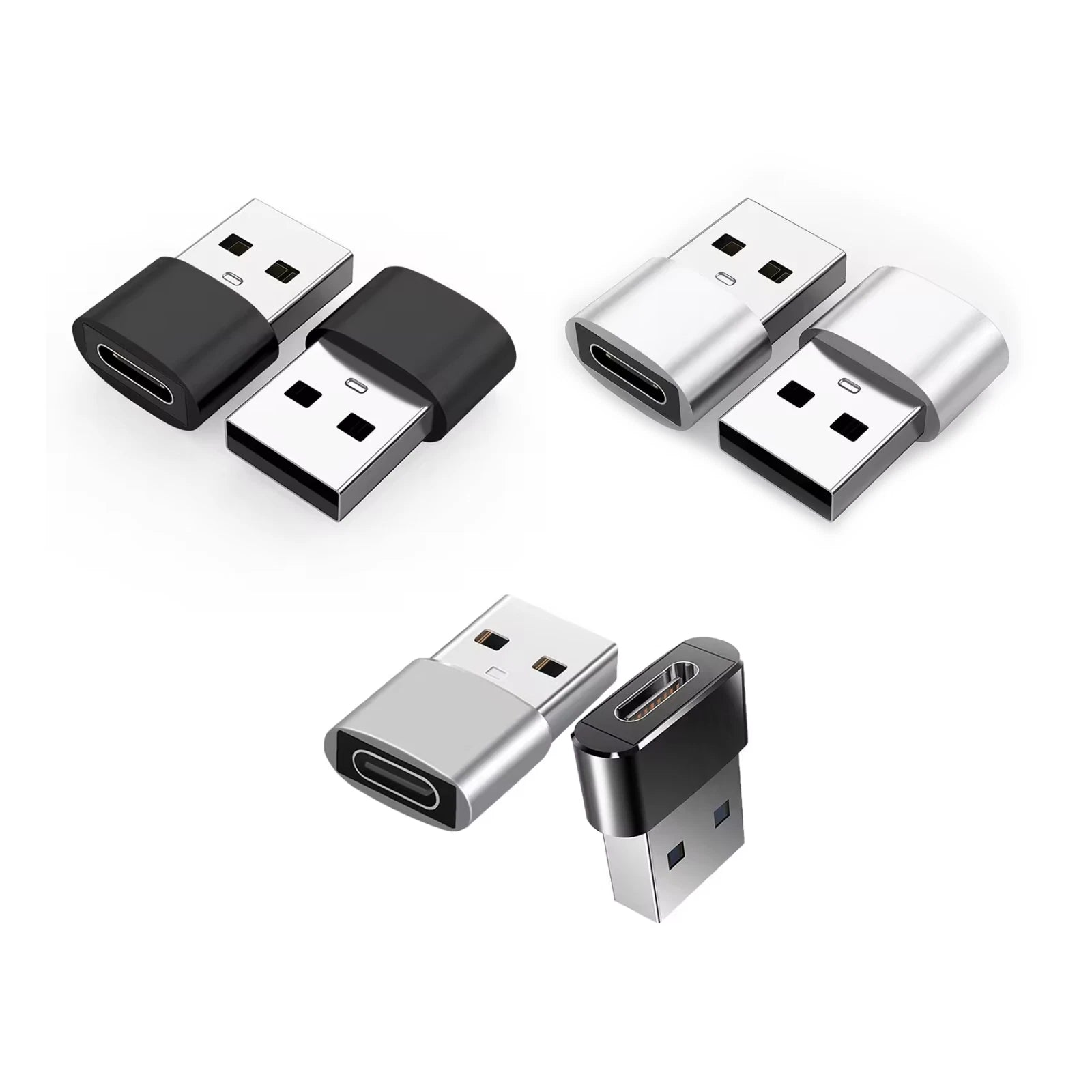 2x USB C Female to USB A Male OTG Charger Type C Converter Apple iPhone Samsung