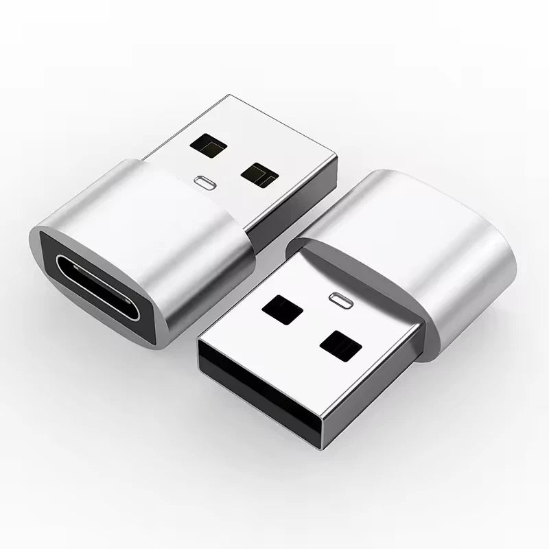 2x USB C Female to USB A Male OTG Charger Type C Converter Apple iPhone Samsung