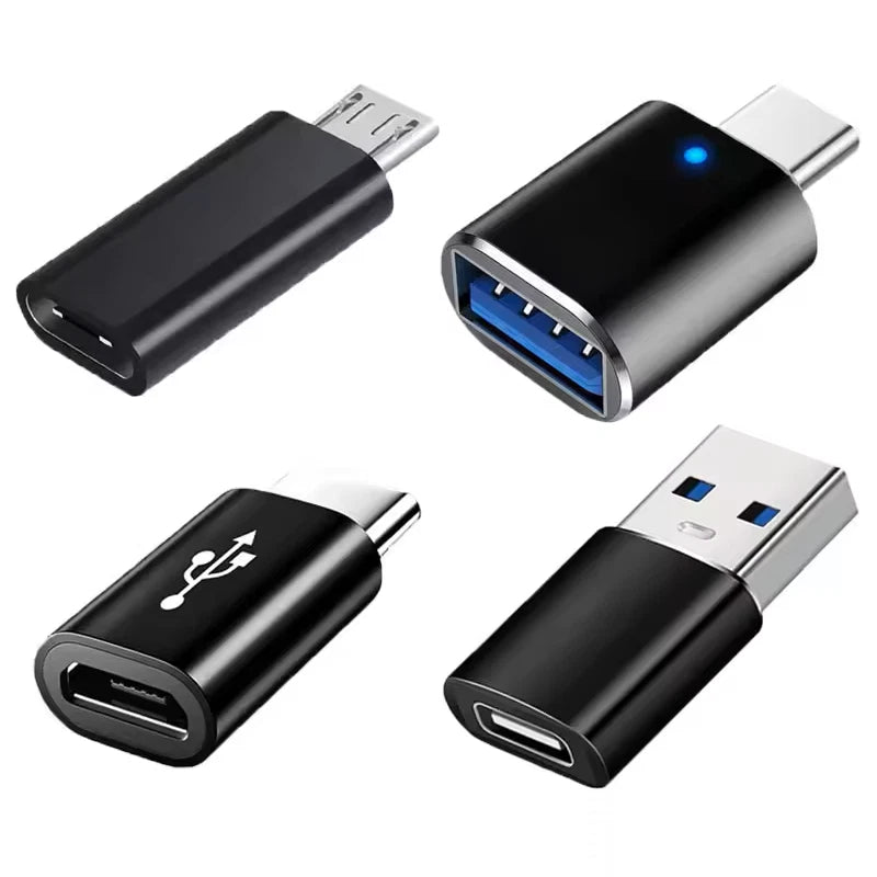 4pcs USB Adapter Set USB A to USB C and USB C to Micro USB