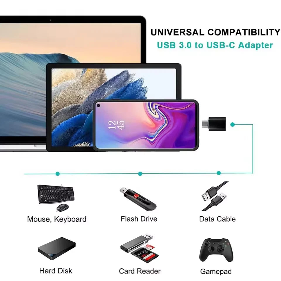 4pcs USB Adapter Set USB A to USB C and USB C to Micro USB