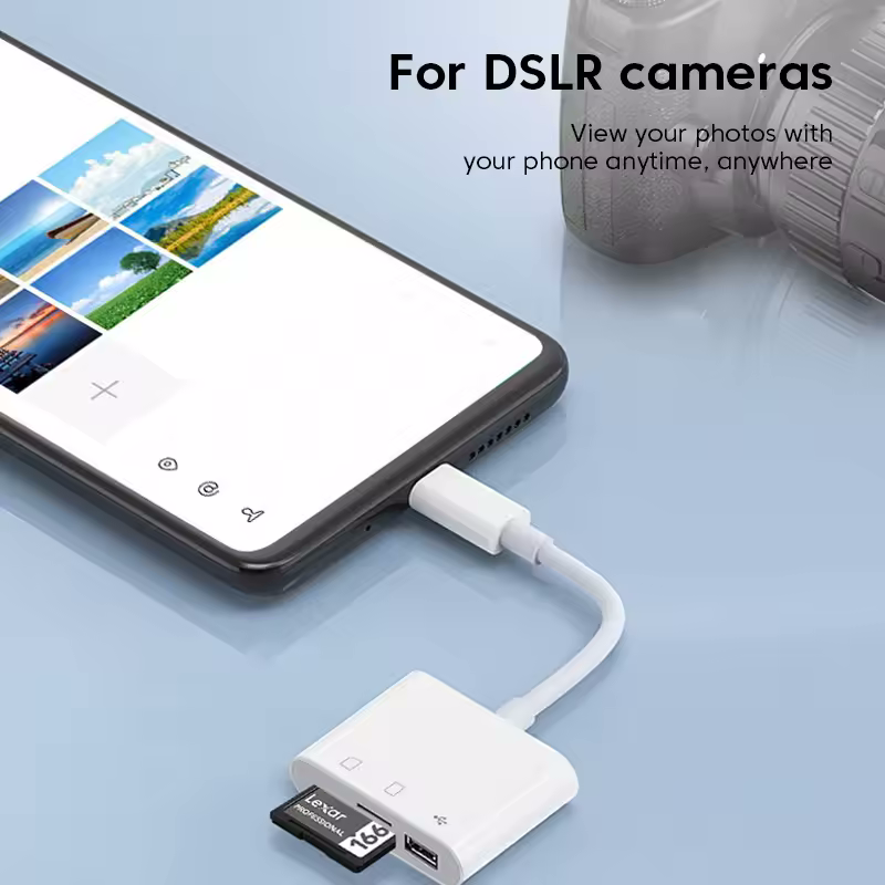 3 In 1 USB 3.1 Type-C Card Reader To SD/TF/USB Hub Adapter Micro SD Card PC