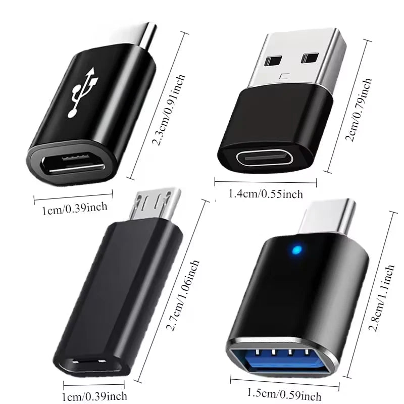 8pcs USB Adapter Set USB A to USB C and USB C to Micro USB