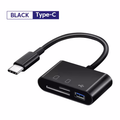 3 In 1 USB 3.1 Type-C Card Reader To SD/TF/USB Hub Adapter Micro SD Card PC