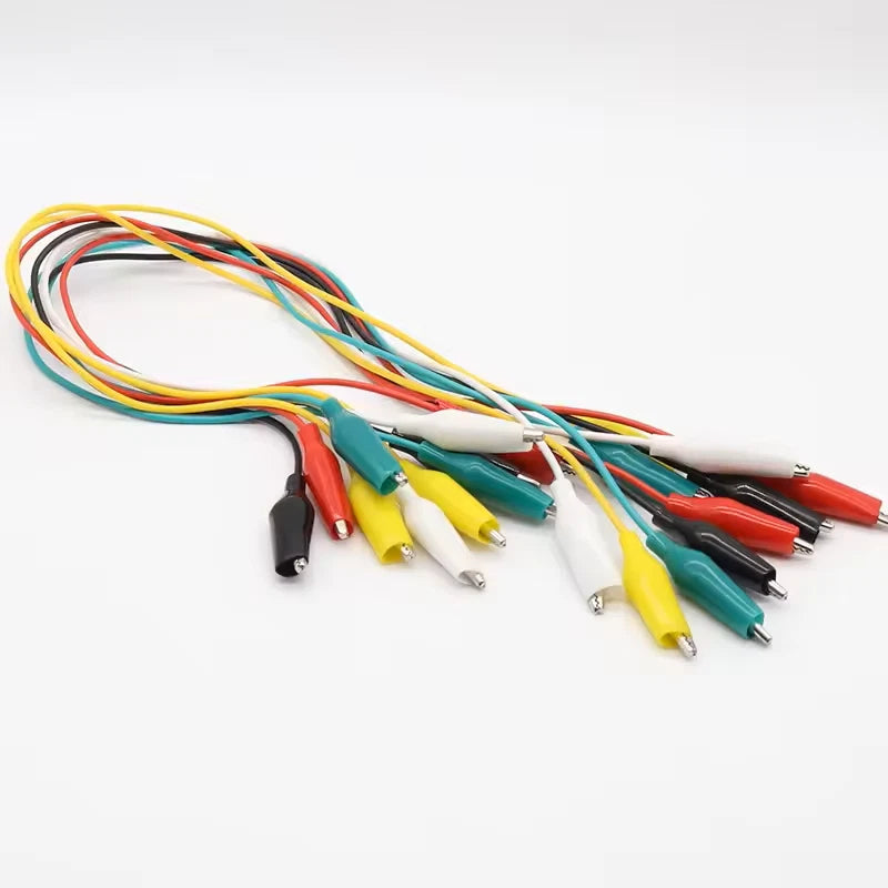 10PCS 45cm Electrical Alligator Clips Test lead Jumper Wire Crocodile Cable Wire