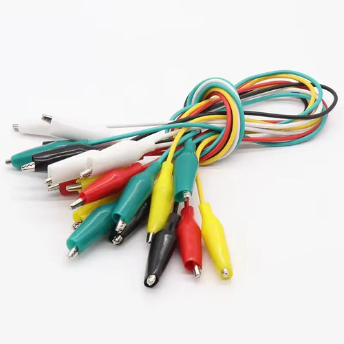 10PCS 45cm Electrical Alligator Clips Test lead Jumper Wire Crocodile Cable Wire