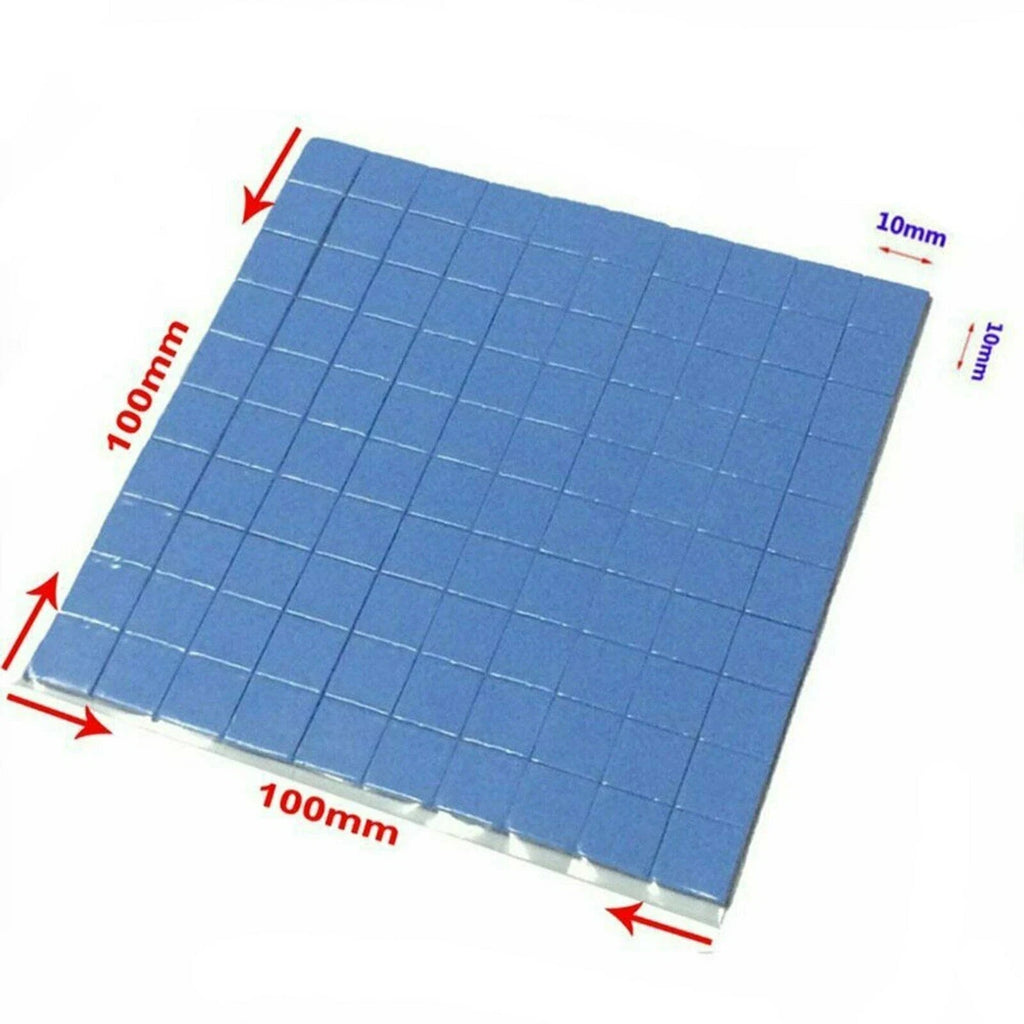 100pcs 10x10x0.5mm Thermal Pad GPU CPU Heatsink Cooling Conductive Silicone Pads