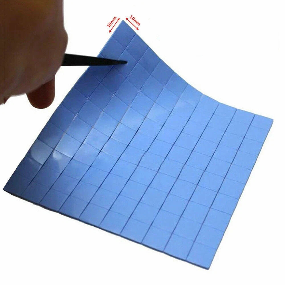 100pcs 10x10x0.5mm Thermal Pad GPU CPU Heatsink Cooling Conductive Silicone Pads