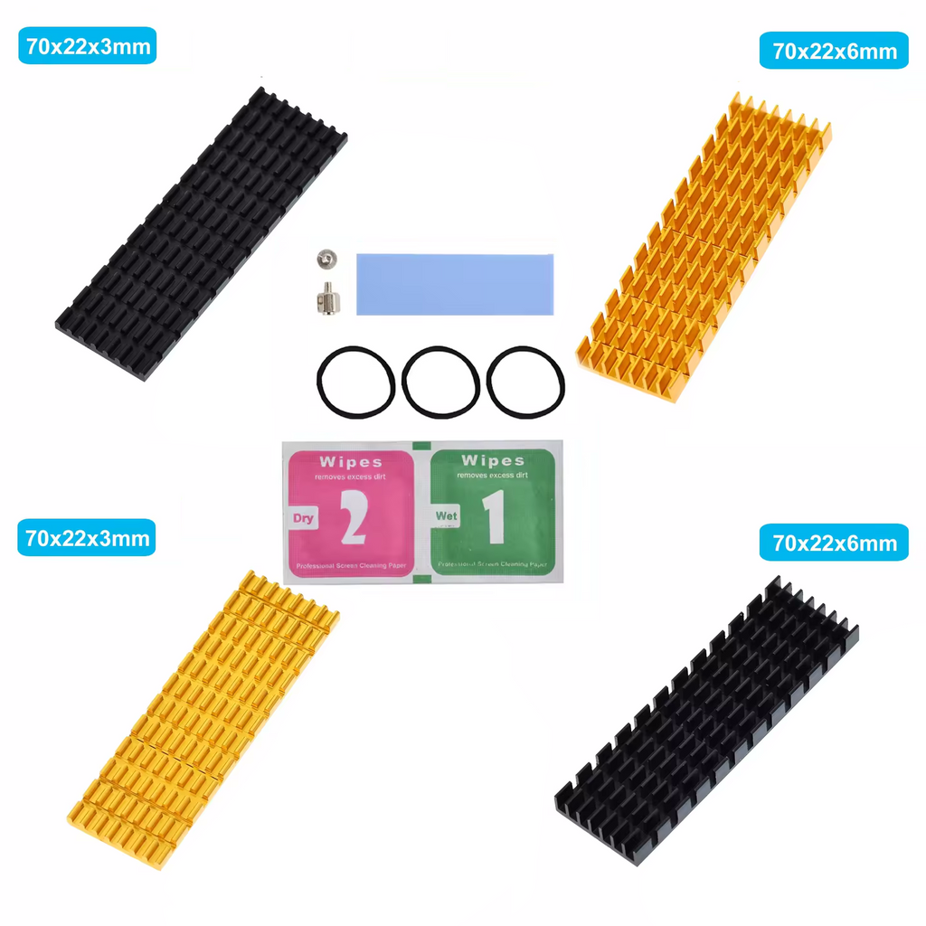 M.2NGFF SSD NVMe Heat Sink M2 2280PCIE SSD Aluminium Heatsink Performance Cooler