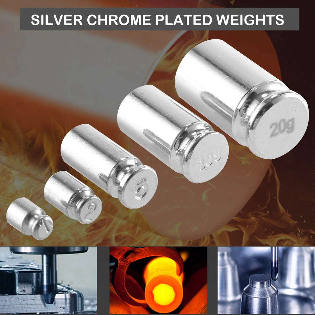 Calibration Weight Set 1g 2g 5g 10g 20g Chrome Precision Scale Weights