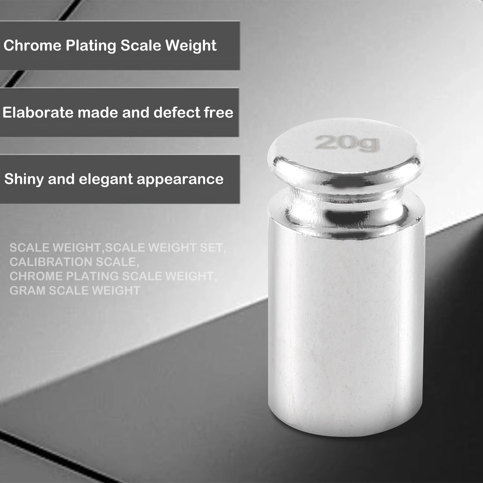 Calibration Weight Set 1g 2g 5g 10g 20g Chrome Precision Scale Weights