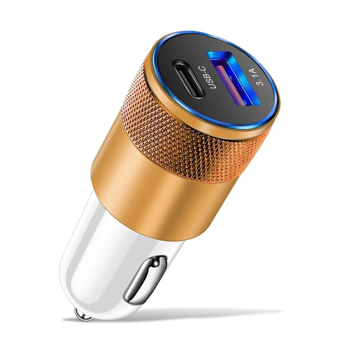 Dual USB A & C Car Charger Cigarette Lighter