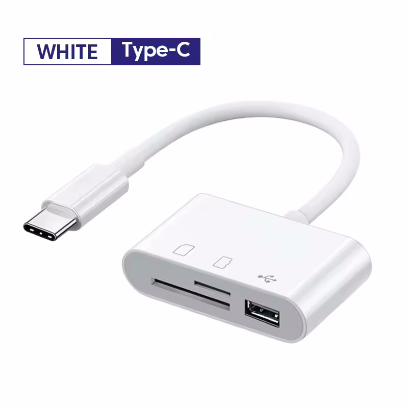3 In 1 USB 3.1 Type-C Card Reader To SD/TF/USB Hub Adapter Micro SD Card PC